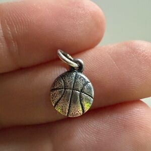 James Avery Sterling Silver Basketball Charm Pendant - retired 925